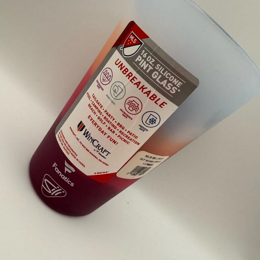 Inter Miami CF Silicone Pint Glass and Bottle Opener